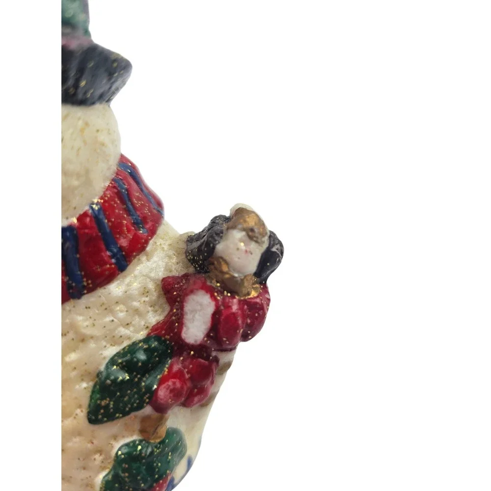 Christmas Candle Snowman with‎ Tree Holiday Decor Festive Decoration